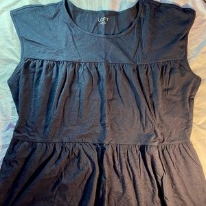 Dark Gray Ruffle Sleeve Cut Top